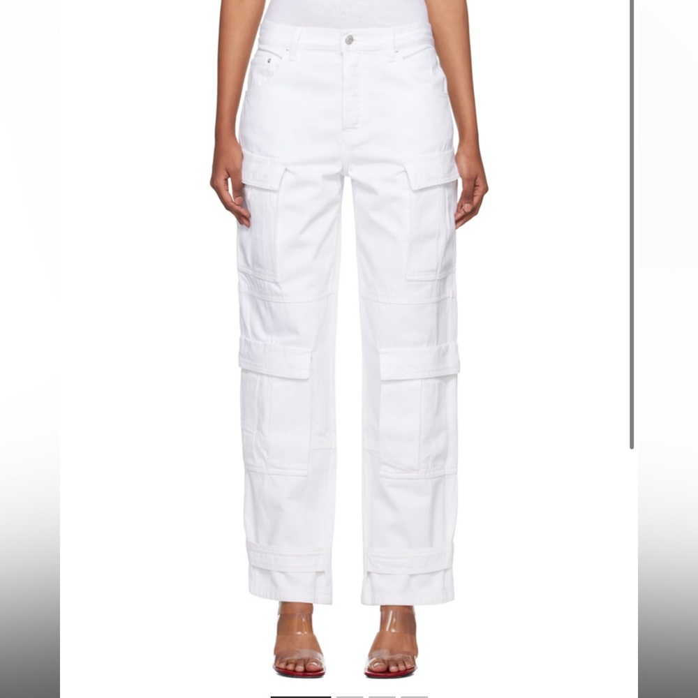 NWT GRLFND white cargo jeans